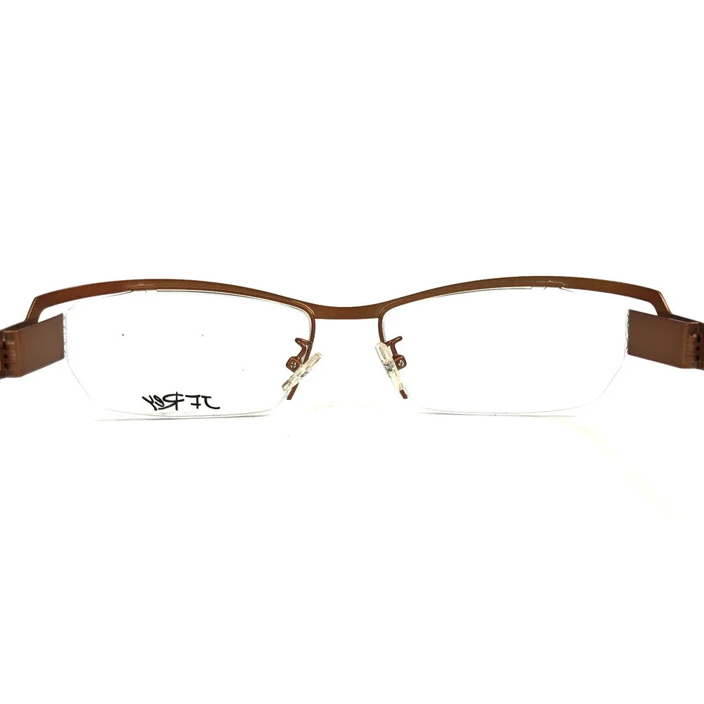 J.F. Rey Eyeglasses Frames JF2564 9010 Brown Rectangle Semi Rim 55-17-120